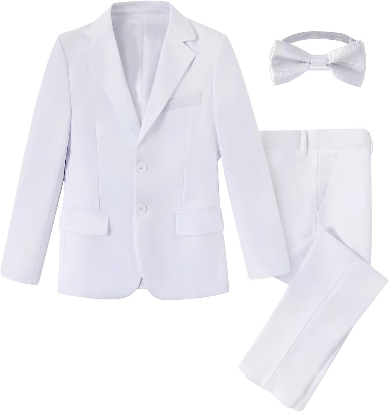 Boys' Suits 2-Piece Formal Slim Fit Suit Set for Boys Wedding Ring Bearer Outfit with Blazer and Pants