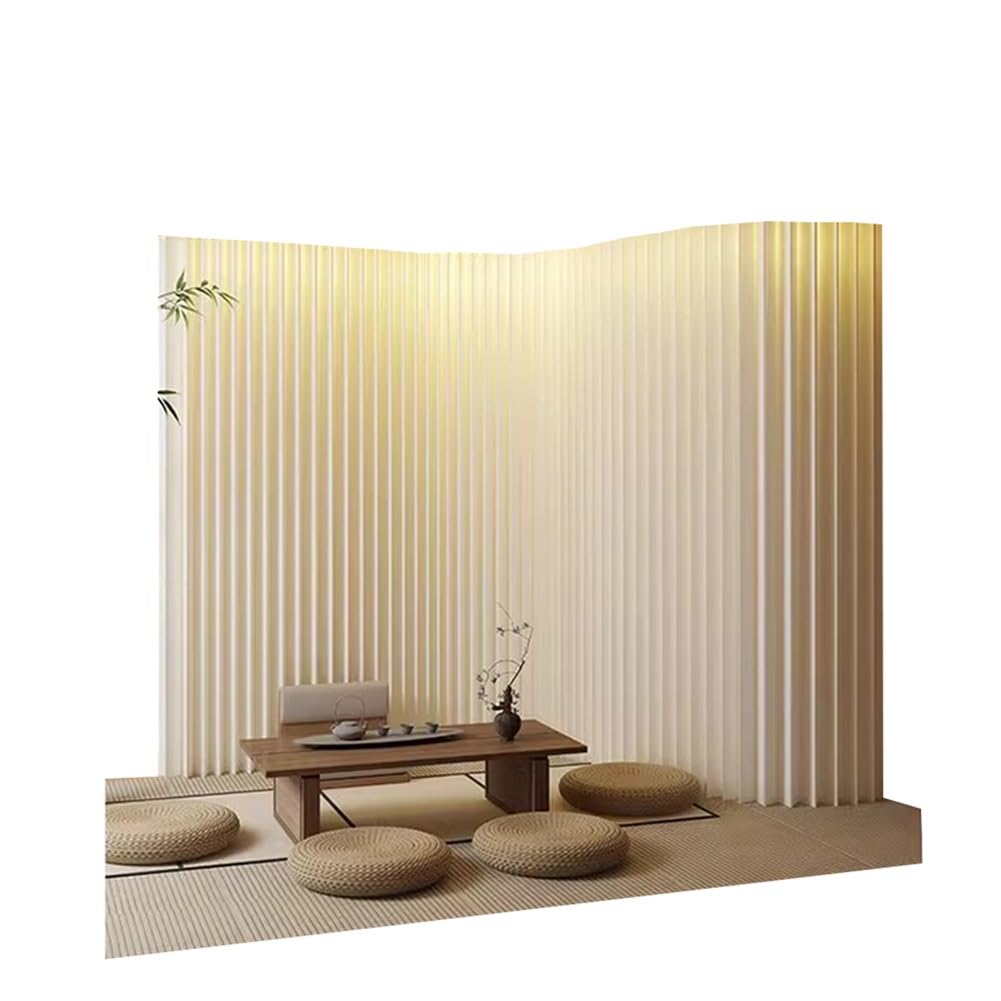 HJYCLFAZU Freestanding Desk Privacy Divider, Paper Screen Partition With Lamp Office Room Baffle Background Board Easy Installation(400x160x43cm)