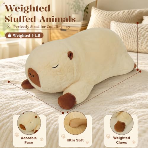 Discover the Calming Comfort of a 5lb 22in Weighted Capybara Plush Toy - Image 3