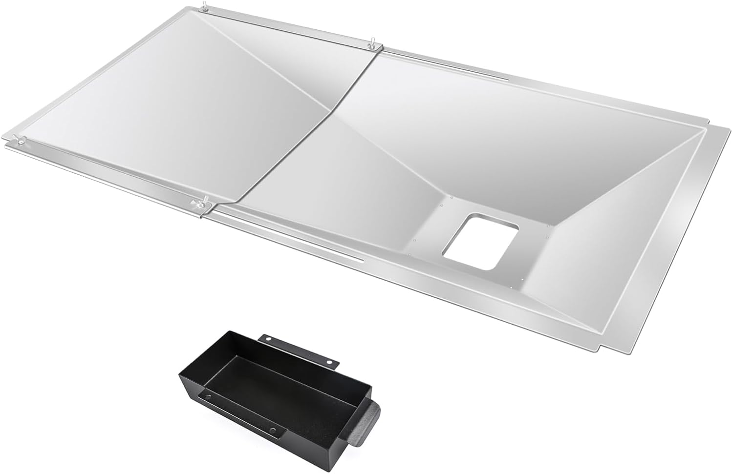 Uniflasy Universal Grease Tray with Catch Pan fits Nexgrill, Charbroil