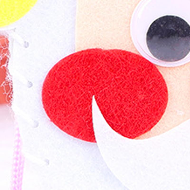 Ymiko DIY Felt Christmas Craft Let Children Make Handicraft, Soft Non Woven Fabric Toy for Christmas Ornaments with Adhesive Backing, Enhance Parent Child Relationship, Develop (Bag