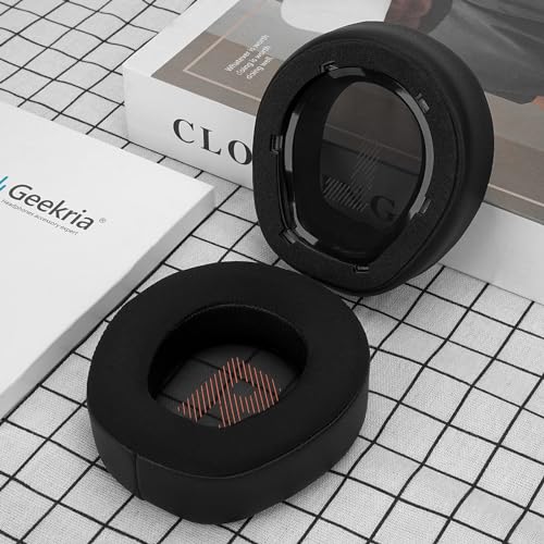 Image of Geekria Sport Cooling-Gel Replacement Ear Pads for JBL Quantum 800 Wireless Headphones Ear Cushions, Repair Parts (Black)