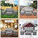 STARTWO Outdoor Waterproof Patio Furniture Covers 4-Piece Set for Chairs 32in, Loveseat 56in, Coffee Table 45in, Heavy Duty 600D, Grey
