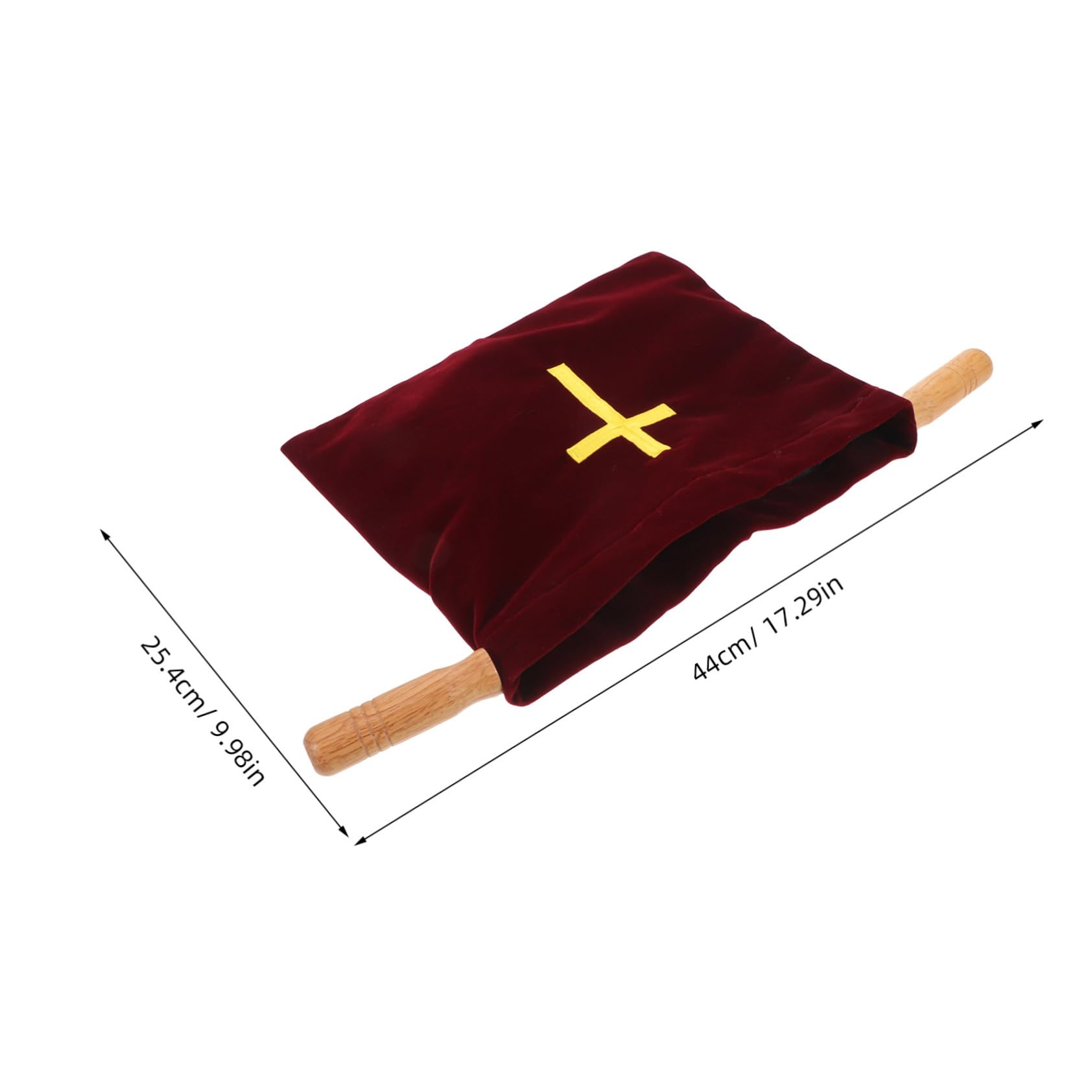 PACKOVE 2 Szt. Szt Woreczki Ofiary Do Kościoła z Drewnianym Uchwytem i Haftowanym Krzyżem Duża Pojemność Uniwersalne Do Chrztu i Nabożeństw Akcesoria Religijne