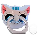 PZOZ Cell Phone Finger Ring Movie Grip Universal Smartphone Dock Car Mount/Sticky Stand/Holder/Kickstand for iPhone 7 6 Plus--Cat (Big eyes)