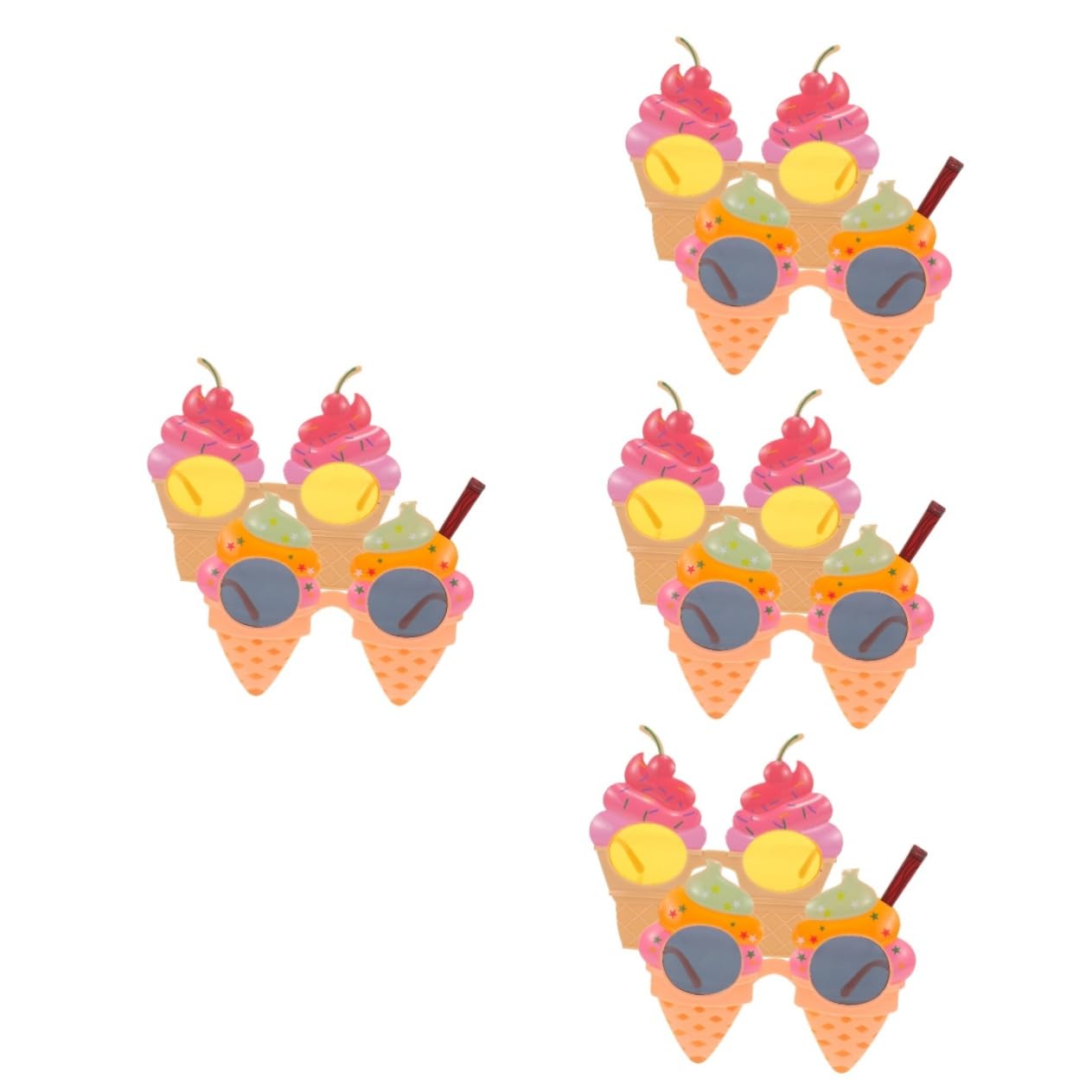 Lunettes de soleil fantaisie glace avec monture amusante lot de 8 adultes