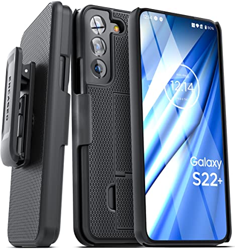 Encased DuraClip Designed for Samsung Galaxy S22+ Belt Clip Case, Slim Phone Case with Holster for Samsung S22+