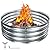Meyoppm 36 Inch Outdoor Round Fire Pit Ring, Galvanized Steel Fire Ring, Large Fire Pits for Outside,Camping, Bonfire (3x3x1FT)