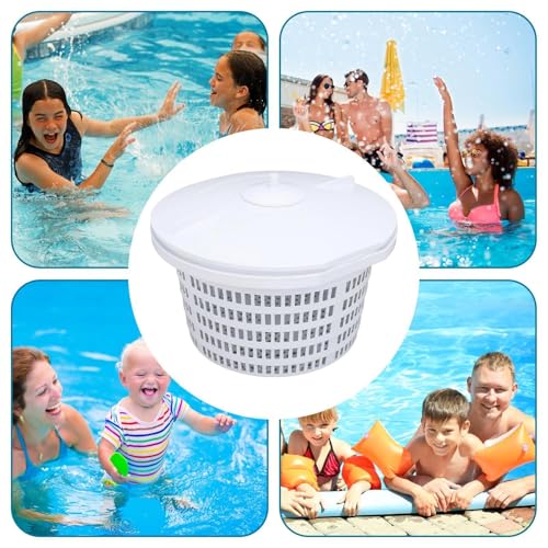 Cesta skimmer piscina enterrada con mango robusto y filtro universal 5