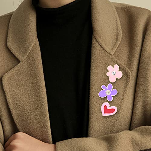 TianWlio Valentinstag Fettes Herz Öl Tropfset Brosche Kleidung und Accessoires Dekoration Musiknote Brosche (A, One Size)