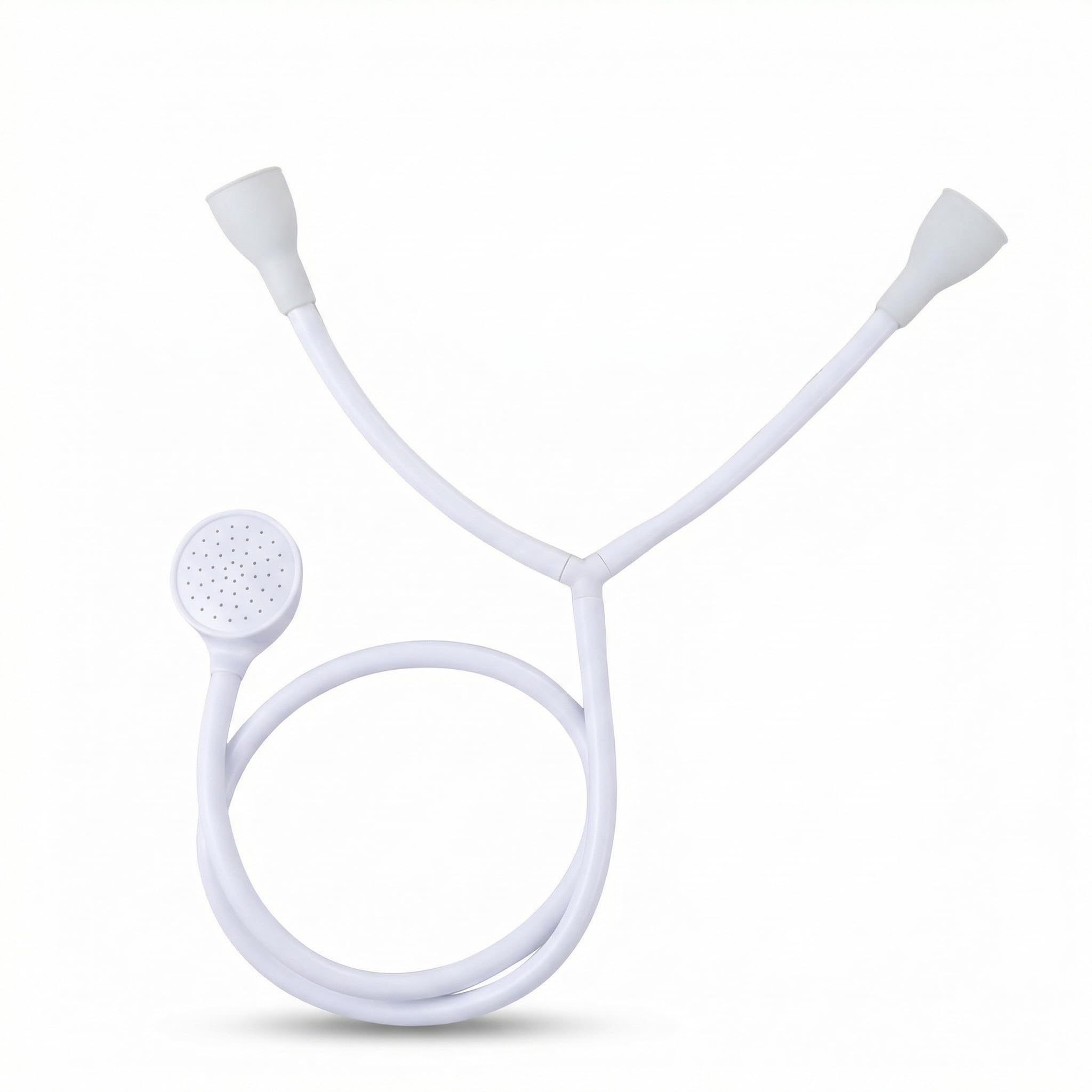 Shower Attachment for Bath Taps - Universal Push-on Tap Shower Head with 200cm Flexible Hose, Easy-Fit Bathroom Accessory for Pet Washing, Hair Rinsing & Cleaning (White)