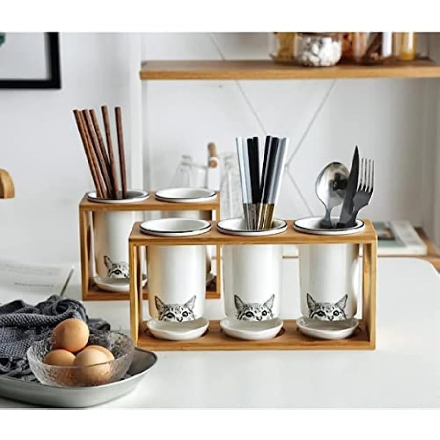 Support de baguettes et égouttoir pour rangement de couverts de cuisine