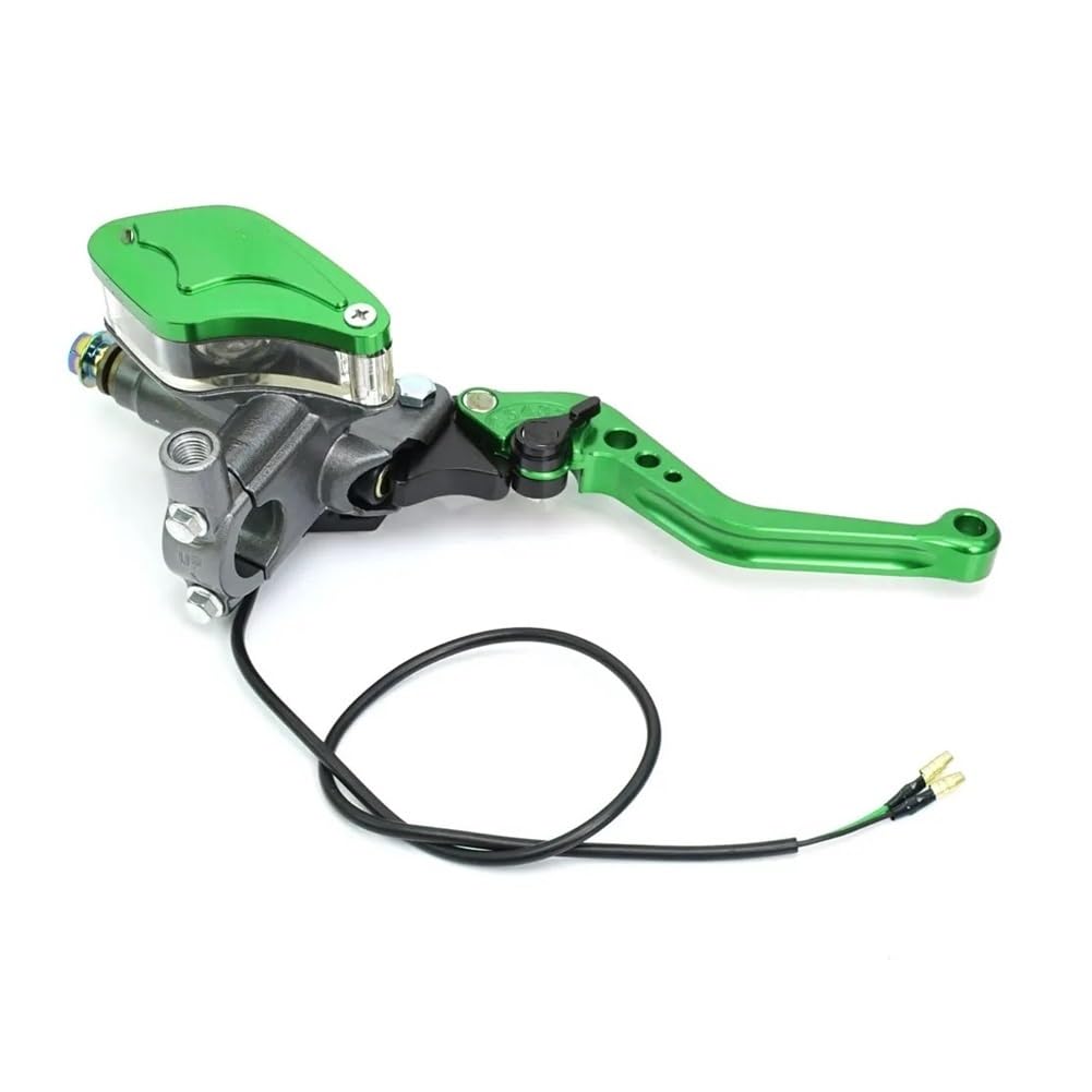 Mlioju Right Green Motorcycle Clutch Lever Motorcycle Hydraulic Brake Clutch Lever Pump Front Master Cylinder For Motocross Dirt Pit Bike Atv Quad Moped Buggy Go Kart