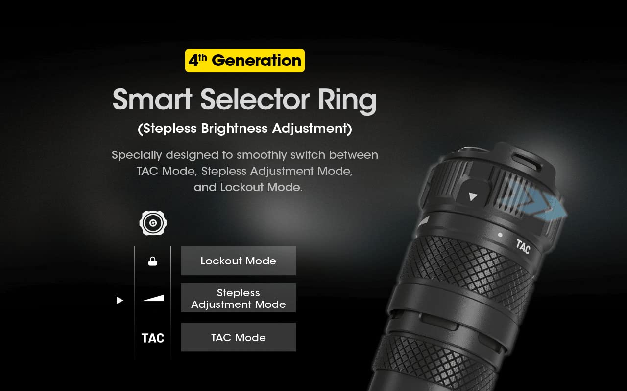  Nitecore SRT7i Tactical Flashlight, 3000 Lumen Long