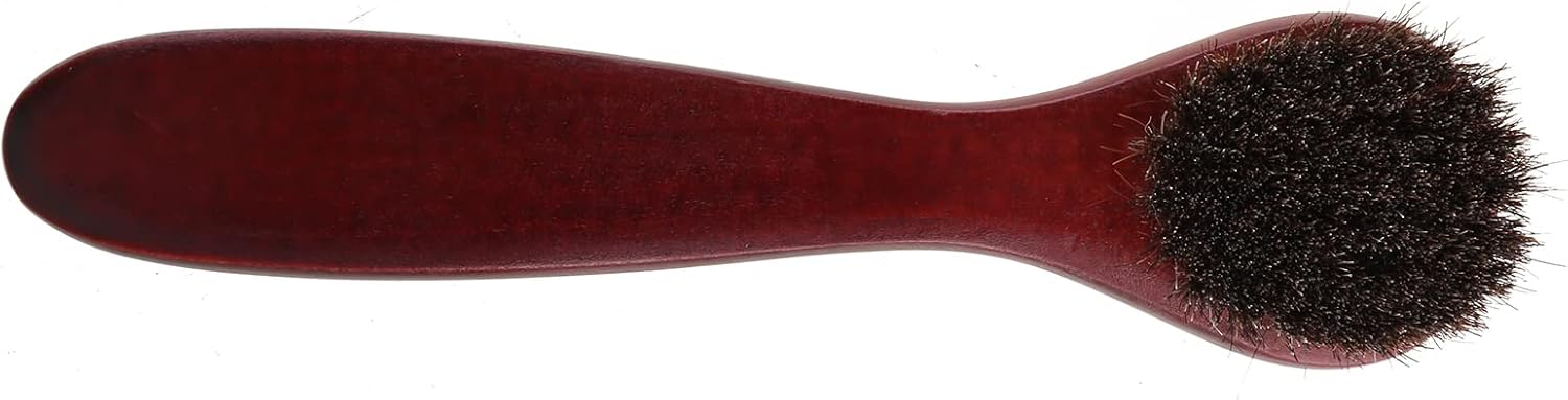Long Wooden Handle Bristle Horse Hair Shoe Boot Brushes Polish Applicator Dauber Wooden Handle Cleaning Tool