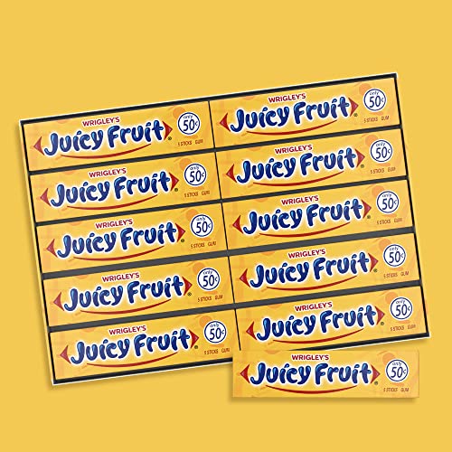 JUICY FRUIT Gum WRIGLEY'S Chewing Gum Bulk Pack, 5 Stick (Pack of 40) - image 2