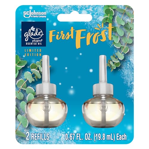 Glade PlugIns Refills Air Freshener, Scented and Essential Oils for Home and Bathroom, First Frost, 1.34 Fl Oz, 2 Count - image 1