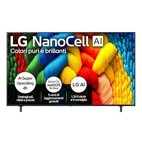 LG NanoCell AI NANO80 65 pollici, Smart TV 4K, Processore