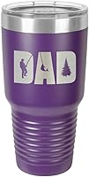 Vista 18 de Dad KNOCKOUT FISHING - Vaso de 30 onzas con popote y tapa superior deslizante Taza de viaje de acero inoxidable Comparar con Yeti Rambler