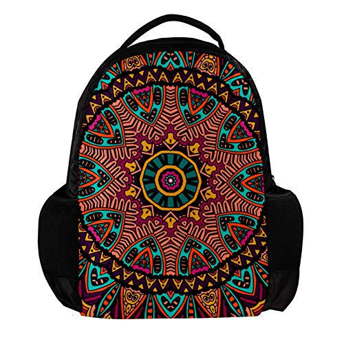 TIZORAX Abstracto Tribal Vintage Étnico Floral Mochila Escolar College Bookbag Viaje