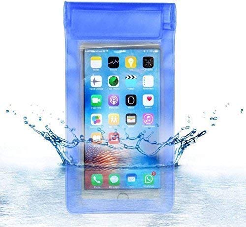 Shifra® Multipurpose Transparent Waterproof Plastic Mobile Pouch PVC Rain Protection Mobile Case Ideal for All Phones up to 7 Inches - Multicolor (Pack of 1) 1