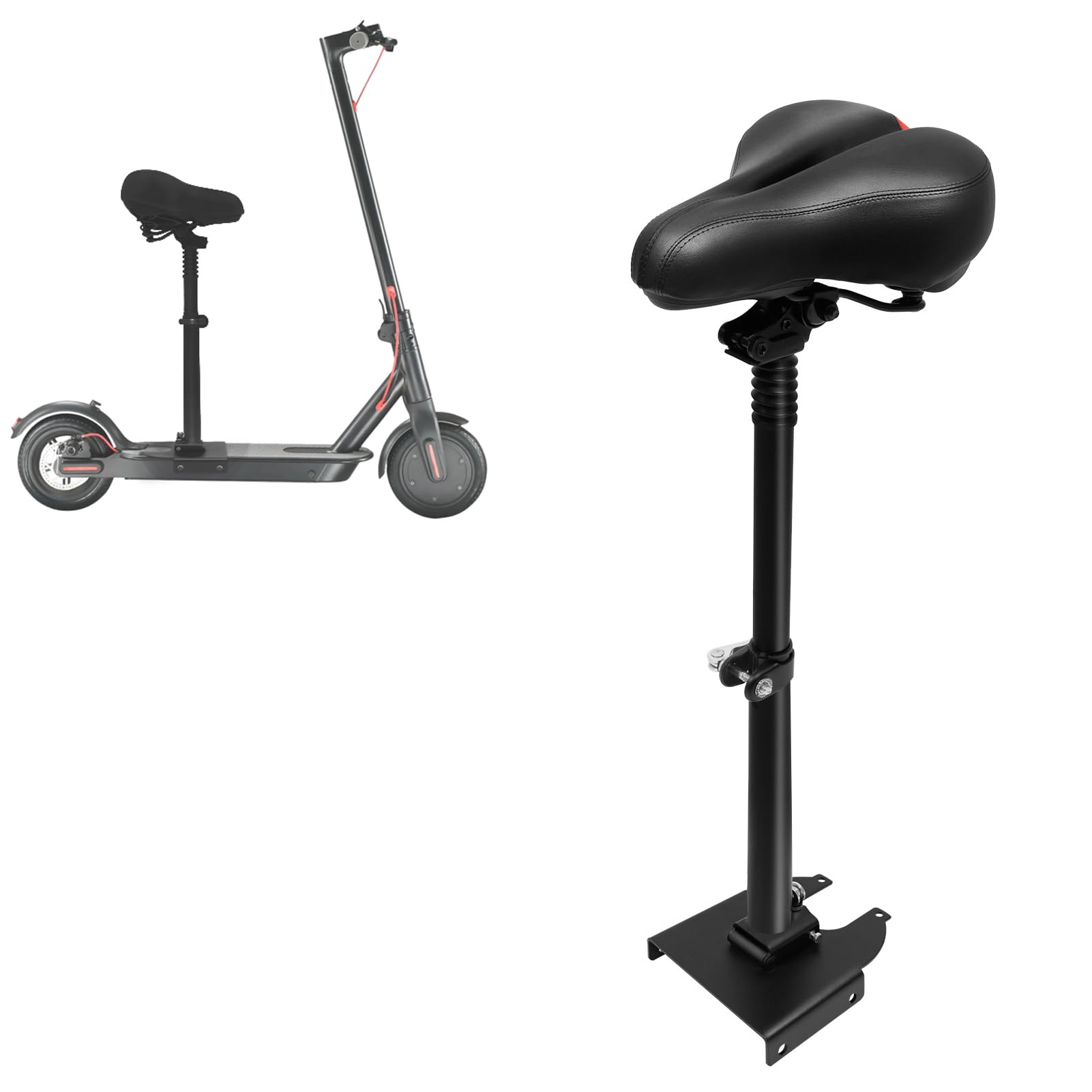 Sedile per monopattino elettrico, seduta per pattini, altezza regolabile da 50 a 68 cm, bicicletta elettrica, colore nero, fino a 100 kg