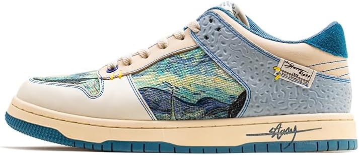 Size 43 Generic Starry Night Inspired Sneakers, Man Shoes, Sneakers