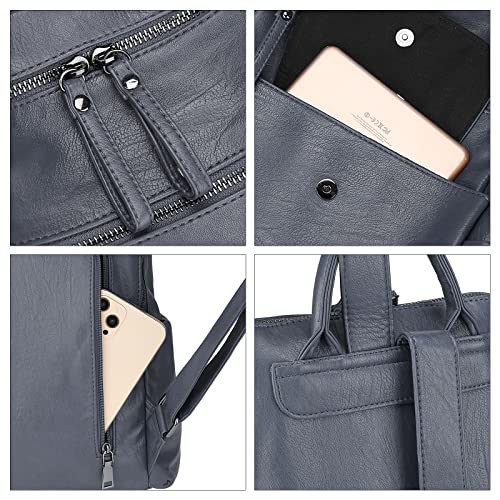 Image of Uromee Backpack Purse for Women Vegan Leather Ladies Fashion Travel Shoulder Bag Convertible