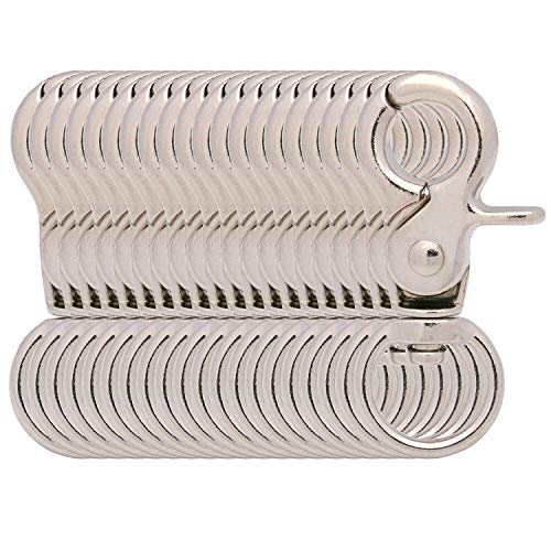 BIKICOCO - Broche de perno giratorio, clips de gancho de gatillo, cierre de mosquetón, con ojal giratorio de 1,3 cm, plateado - 20 piezas Cover