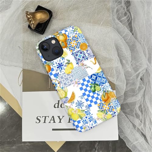 Coque pour iPhone 14 et 13 antichoc en TPU souple imprimé fruits