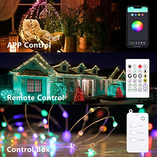 Homever Smart Fairy Christmas Lights, 33Ft 66Led Waterproof String Lights With Music Mode Remote App Control Rgb Color Changing Timer Usb Powered For Indoor/Outdoor Decoration #TOP1