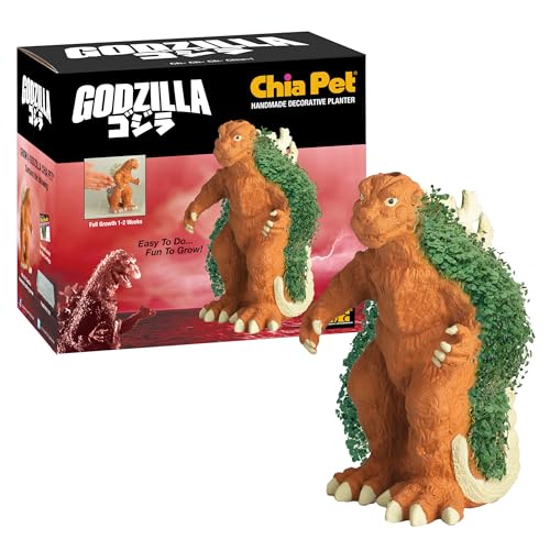 Chia Pet Godzilla with Seed Pack Decorative Pottery Planter Easy to Do and Fun to Grow Novelty Gift Perfect for Any Occasion