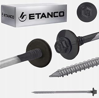 Etanco Panneaux sandwich en bois béton galvanisé RAL 7016, 8017, 9006, 9007, 9010 (RAL 7016 (gris anthracite), 6,4 x 190 mm