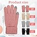 Apausvcm 4 Pairs Womens Winter Gloves Warm Soft Touchscreen Winter Gloves for Women Fashions Knit Mittens Warm Winters Glove for Cold Weather-Black/Pink/Gray/Beige