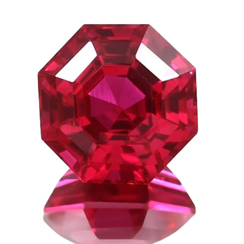 Rubis rouge naturel du Mozambique 14x14mm taille fantaisie pour création de bijoux