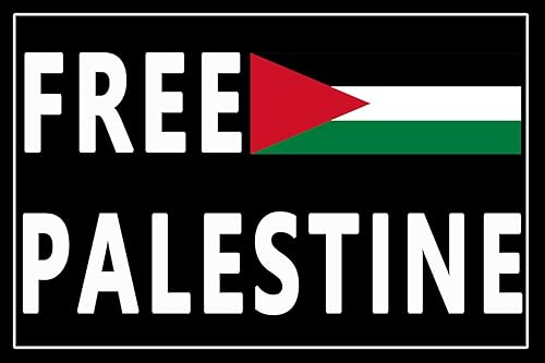 Miniatura 2 de Paquete de 10 calcomanías de bandera de Palestina y Gaza, libertad árabe para palestinos con bandera de Israel, calcomanías impermeables para