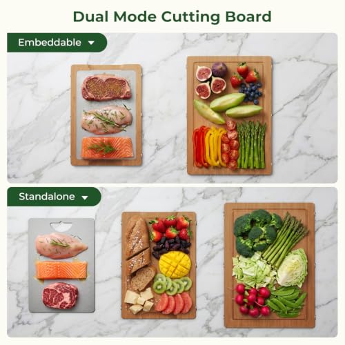 Formaldehyde Free, Glue Free, Bamboo Pure Titanium Cutting Board Set - image 5