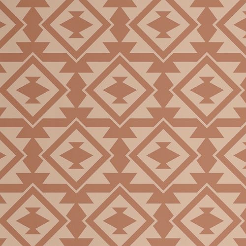 Papier peint imperméable en vinyle texturé marron amovible