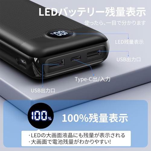 空調作業服 ファンバッテリー 5V/2A安定出力 モバイルバッテリー 40000mAh 大容量 5V/3A安定出力 2つUSBポート15W急速充電 タイプC出入力 PSE認証済み 女性用 作業着 熱中症対策