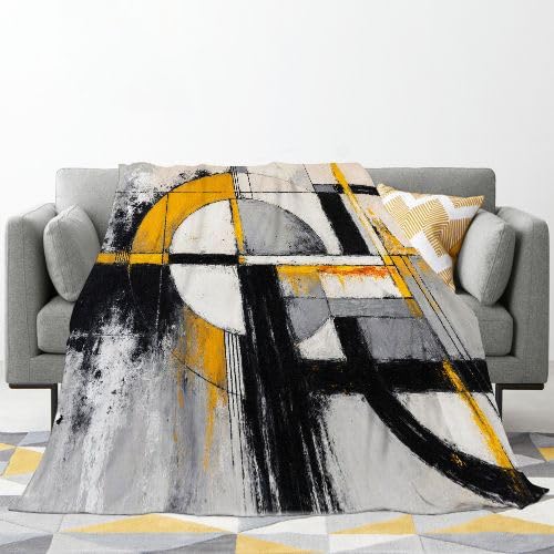 Koc flanelowy, rozmiar king size, 230 x 270 cm, szary, geometryczny, młodzieżowy, narzuta na sofę z mikrofibry, na łóżko, krzesła, do biura, puszysta narzuta na łóżko, sofę, kanapę, 90 x 106