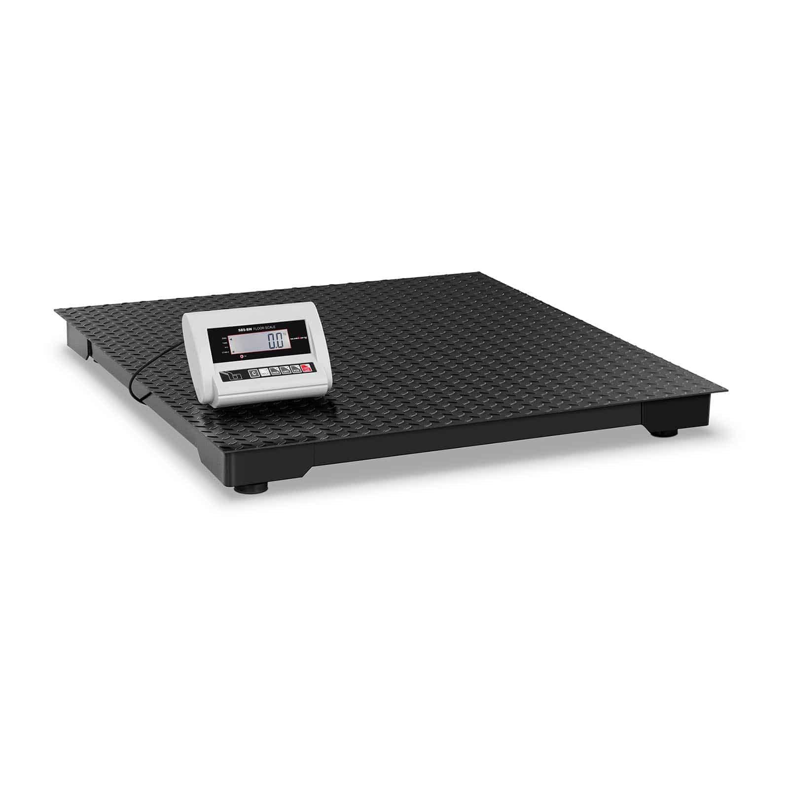 Steinberg Systems Báscula De Suelo Balanza Industrial de Plataforma SBS-BW-1T/0.5A (1.000 kg / 0,5 kg, Pantalla LCD, Superficie De Pesaje: 100 x 100 cm)