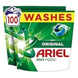 Ariel 4in1 PODS®, Washing Liquid Laundry Detergent Capsules 100 Washes, Original, Stain & Odour Removal in 1 Wash, Great Even In Cold & Short