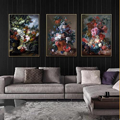 Peinture botanique fleurs sur toile pour rafraîchir un mur blanc triste