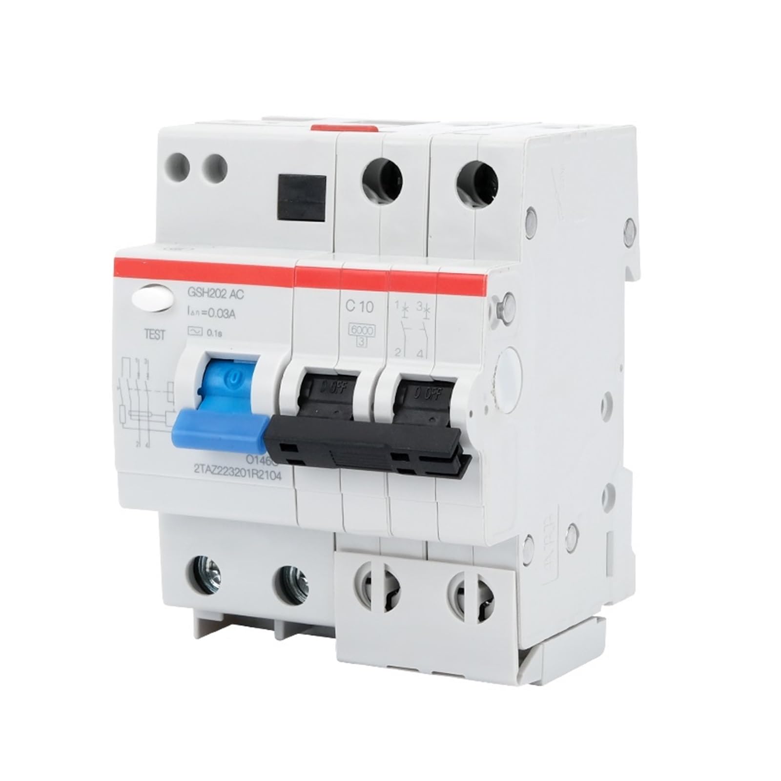 Disjoncteur à air comprimé 4P 20A série GSH200 pour protection contre fuites
