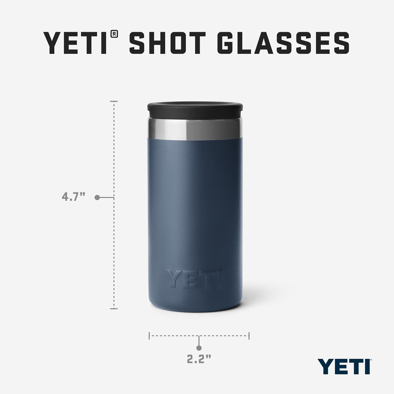 Amazon.com: YETI Shot Glasses with Carrying Case, Set of 4, Blue