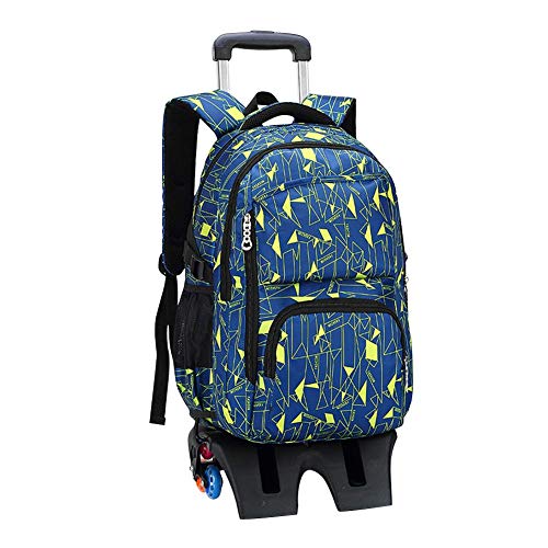 Hzjundasi Mochila con Ruedas Escuela Bolsa de Estudiantes: con Heightened Seis Subiendo