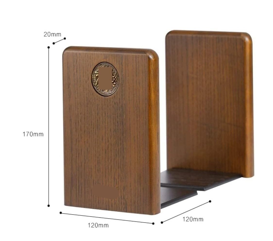 Sujetalibros para Casa Oficina Escuela Sujetalibros Elegantes Decoración De Madera Personalidad Tapones para Libros Sujetar para Estanterías