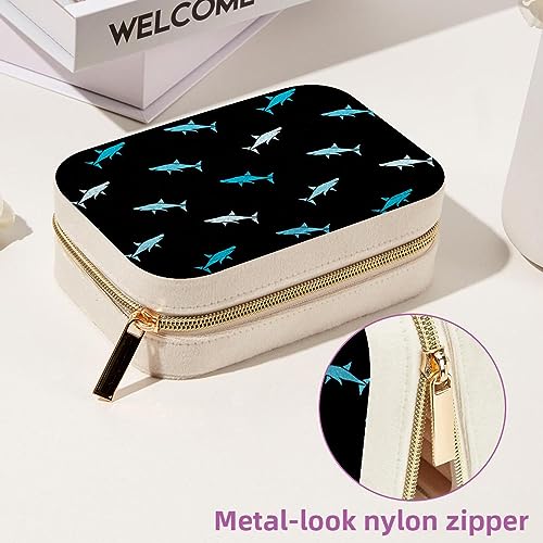 Boîte à bijoux voyage velours requin pour éviter les nœuds - 7