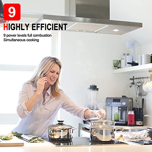 Gasland-Chef-CH603BF-Placa-de-Cocina-Vitroceramica-de-60cm-Placa-de-Coccion-Electrica-Encastrable-Placa-5400W-3-Zonas-Negra-Integrada-Empotrada-Doble-Zona-de-Coccion-Panel-Tactil