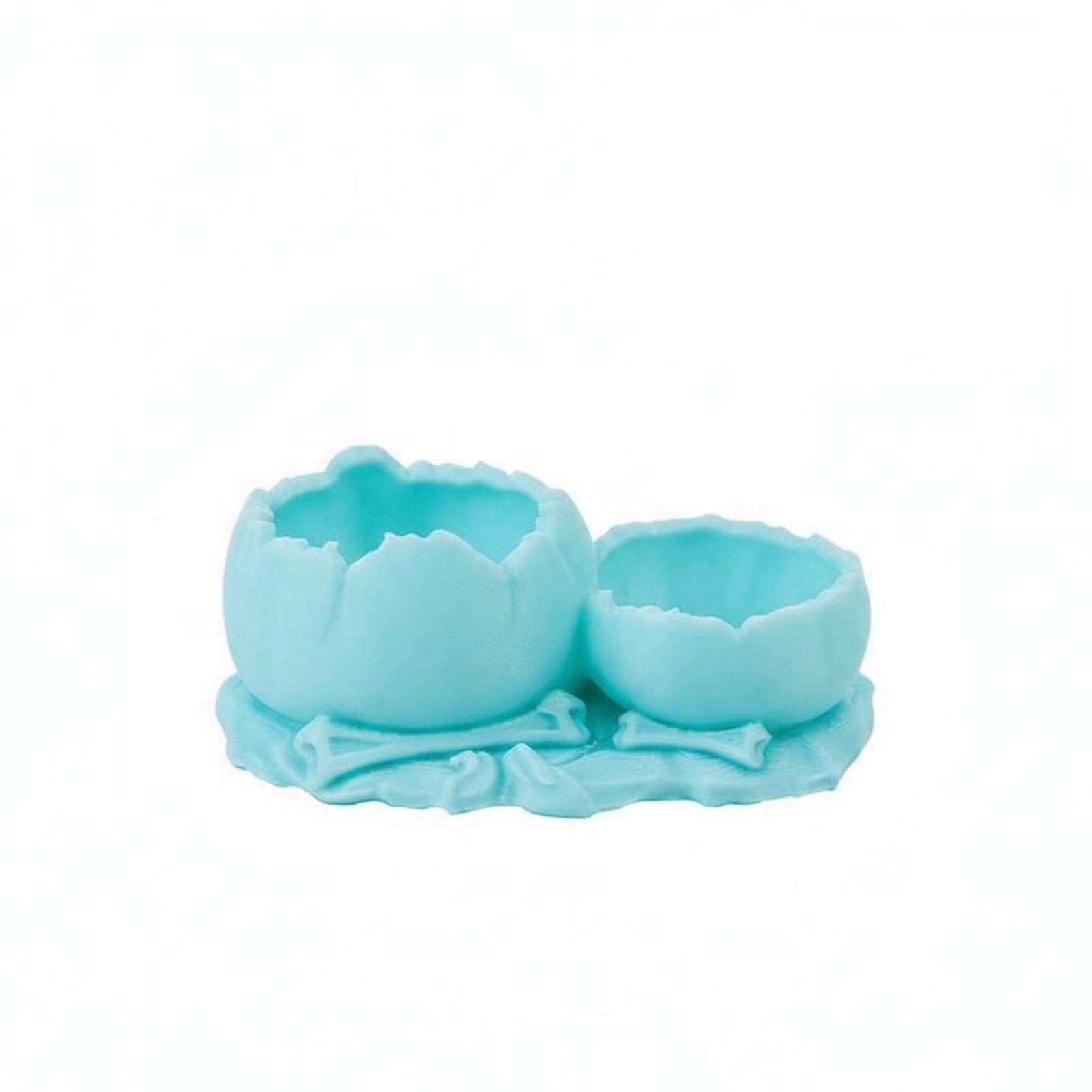 Easy to Clean Gecko Feeding Bowl Reusable Gecko Feeding Cup Multi-Color Herpetological Fruit Bowl Stable Base, S Powder Blue Double|Feeding & Watering-image-17